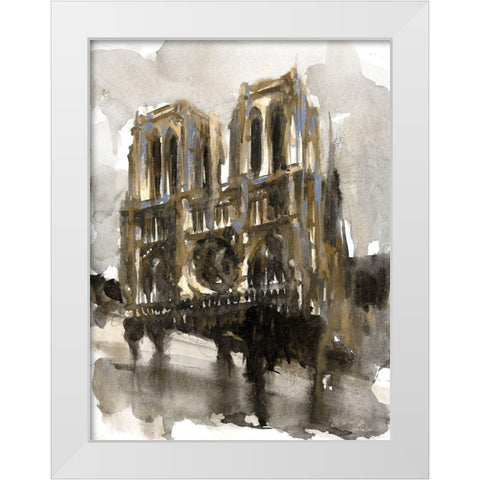 Paris Street 3 White Modern Wood Framed Art Print by Stellar Design Studio