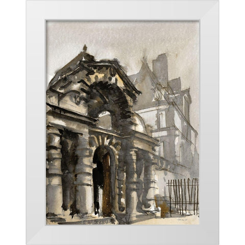 Paris Street 4 White Modern Wood Framed Art Print by Stellar Design Studio