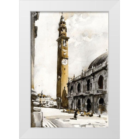 Paris Street 5 White Modern Wood Framed Art Print by Stellar Design Studio