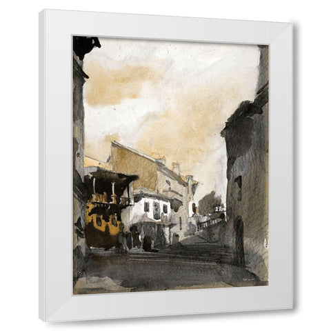 Paris Street 6 White Modern Wood Framed Art Print by Stellar Design Studio