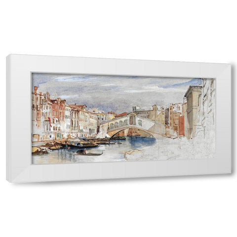 The Grand Canal White Modern Wood Framed Art Print by Stellar Design Studio