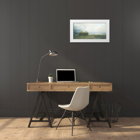 Hayfields White Modern Wood Framed Art Print by Stellar Design Studio