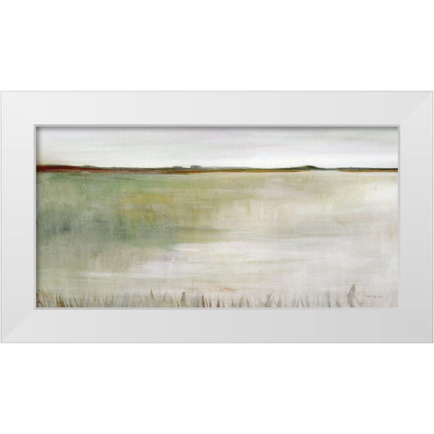 Tranquil Field White Modern Wood Framed Art Print by Stellar Design Studio