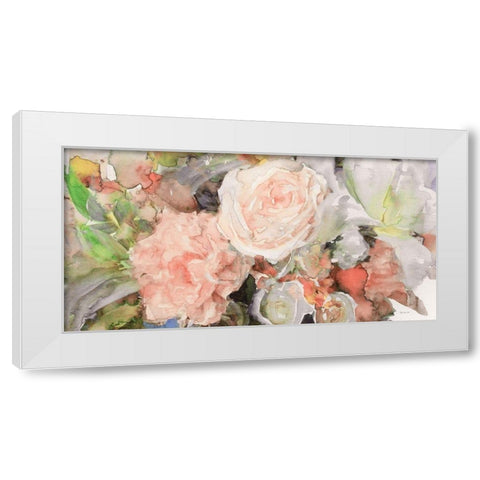 Floral Beauty White Modern Wood Framed Art Print by Stellar Design Studio