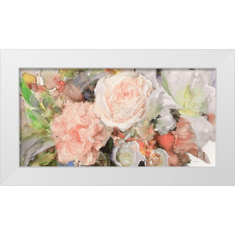 Floral Beauty White Modern Wood Framed Art Print by Stellar Design Studio