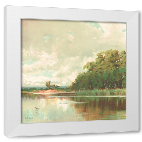 Country Pond 4 White Modern Wood Framed Art Print by Stellar Design Studio