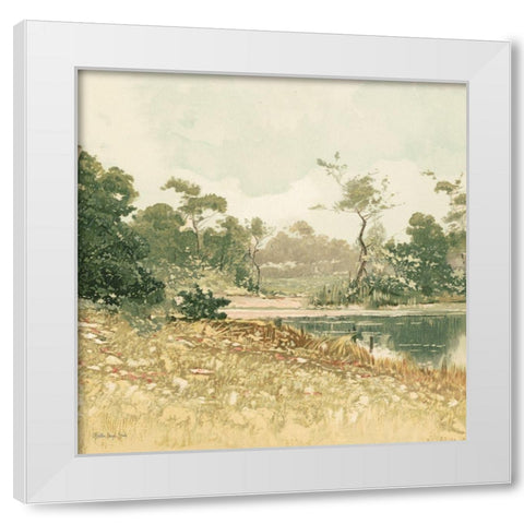 Country Pond 6 White Modern Wood Framed Art Print by Stellar Design Studio