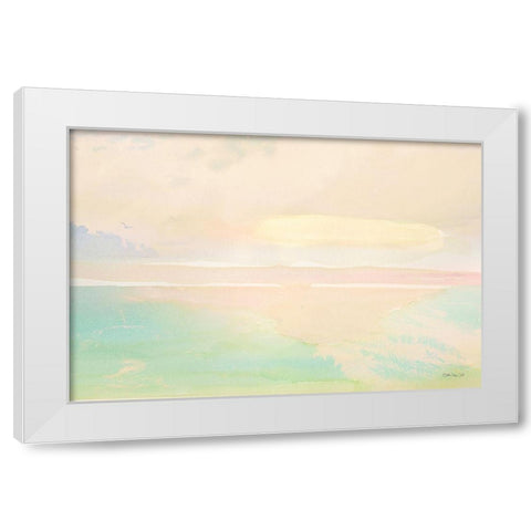 Peaceful Shore 2 White Modern Wood Framed Art Print by Stellar Design Studio