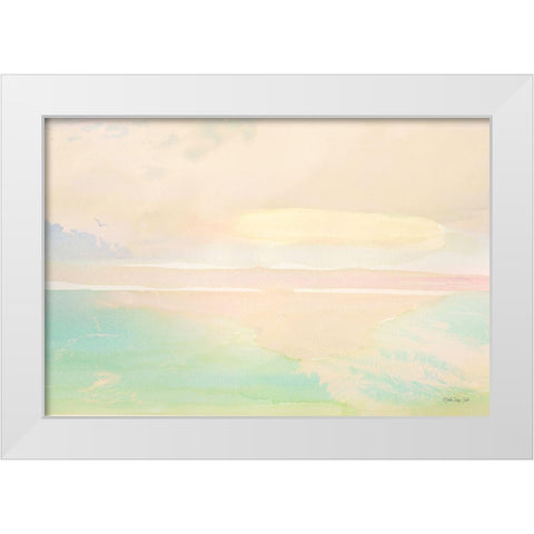 Peaceful Shore 2 White Modern Wood Framed Art Print by Stellar Design Studio