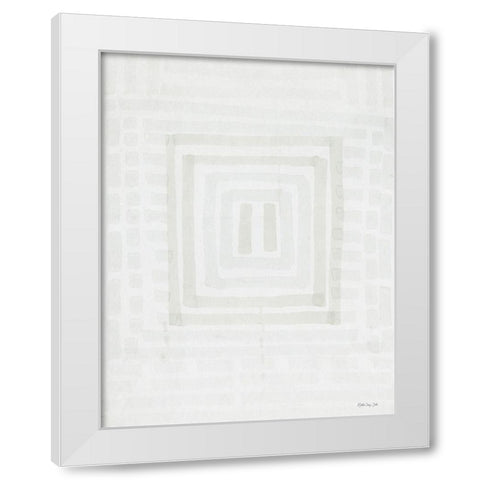 Transparent Lines 2 White Modern Wood Framed Art Print by Stellar Design Studio