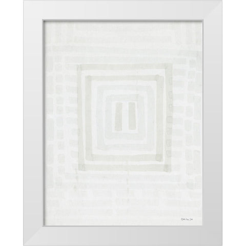 Transparent Lines 2 White Modern Wood Framed Art Print by Stellar Design Studio