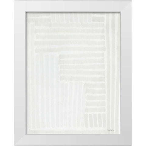 Transparent Lines 3 White Modern Wood Framed Art Print by Stellar Design Studio