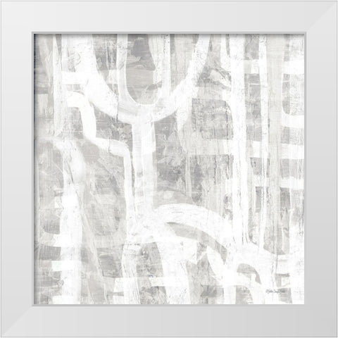 Intertwined 2     White Modern Wood Framed Art Print by Stellar Design Studio