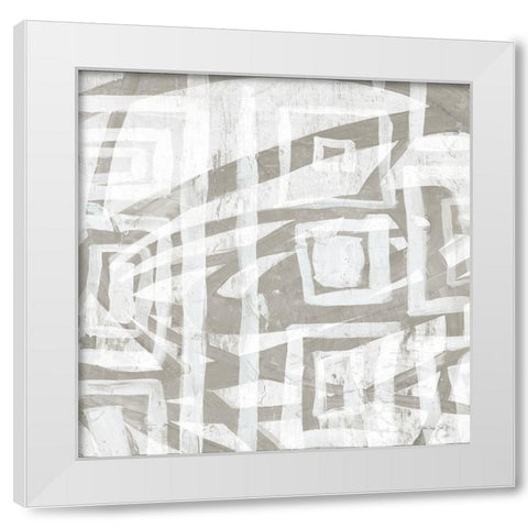 Intertwined 4     White Modern Wood Framed Art Print by Stellar Design Studio