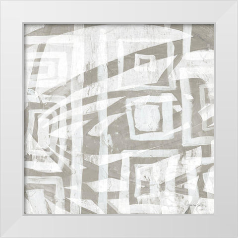 Intertwined 4     White Modern Wood Framed Art Print by Stellar Design Studio