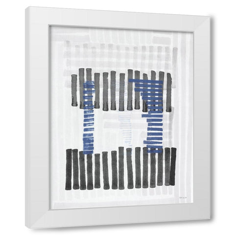 Intersecting Lines 1     White Modern Wood Framed Art Print by Stellar Design Studio