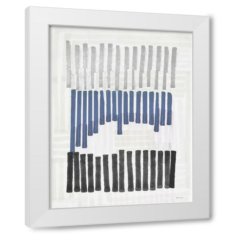 Intersecting Lines 2     White Modern Wood Framed Art Print by Stellar Design Studio