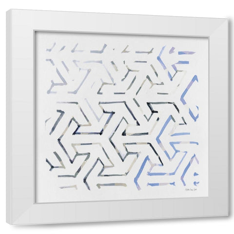 Mosaic 2     White Modern Wood Framed Art Print by Stellar Design Studio