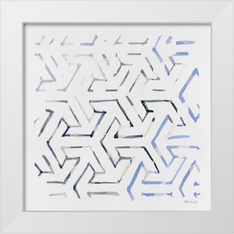 Mosaic 2     White Modern Wood Framed Art Print by Stellar Design Studio