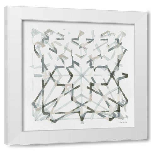 Mosaic 3    White Modern Wood Framed Art Print by Stellar Design Studio