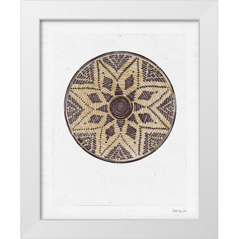 Basket Study 1 White Modern Wood Framed Art Print by Stellar Design Studio