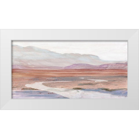 The Painted Valley    White Modern Wood Framed Art Print by Stellar Design Studio