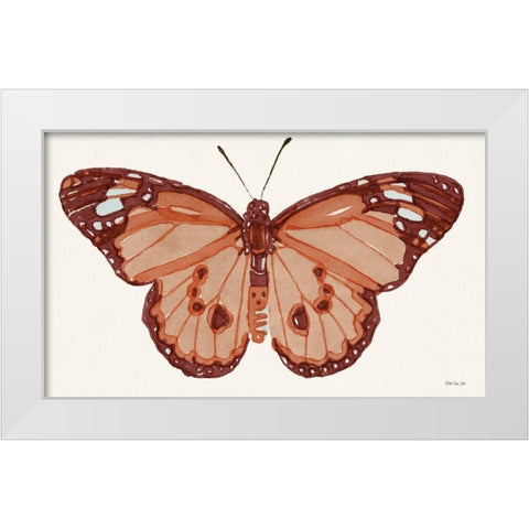 Papillon 3 White Modern Wood Framed Art Print by Stellar Design Studio