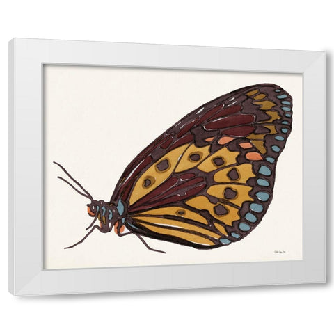Papillon 5 White Modern Wood Framed Art Print by Stellar Design Studio