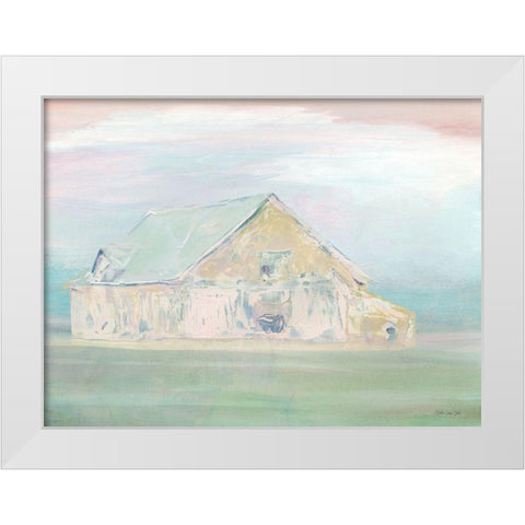 Pastel Barn White Modern Wood Framed Art Print by Stellar Design Studio