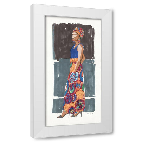 Jacqueline White Modern Wood Framed Art Print by Stellar Design Studio