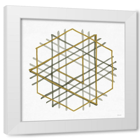 Convergent 1 White Modern Wood Framed Art Print by Stellar Design Studio