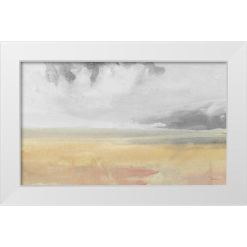 Vague Horizon 1 White Modern Wood Framed Art Print by Stellar Design Studio