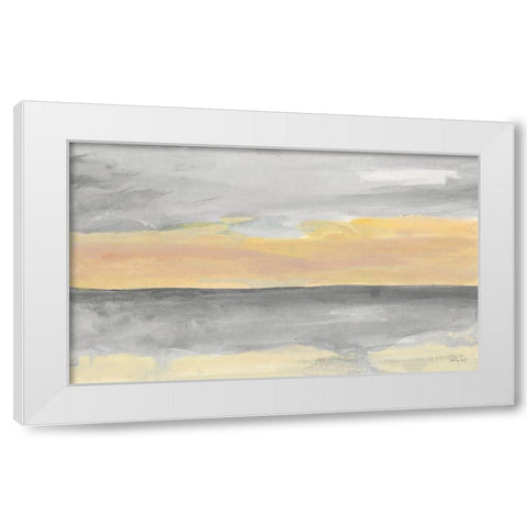 Vague Horizon 2 White Modern Wood Framed Art Print by Stellar Design Studio