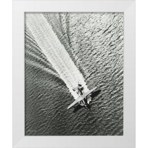 Sea Plane White Modern Wood Framed Art Print by Stellar Design Studio