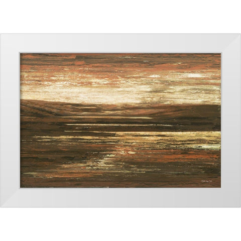 Desert Shadows White Modern Wood Framed Art Print by Stellar Design Studio