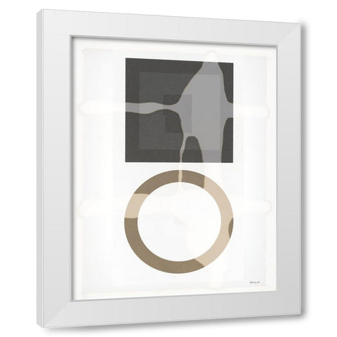 Balance White Modern Wood Framed Art Print by Stellar Design Studio