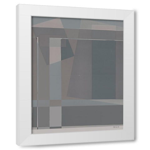 Blocks I     White Modern Wood Framed Art Print by Stellar Design Studio