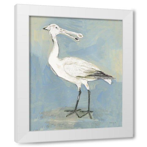 Sea Bird 1 White Modern Wood Framed Art Print by Stellar Design Studio