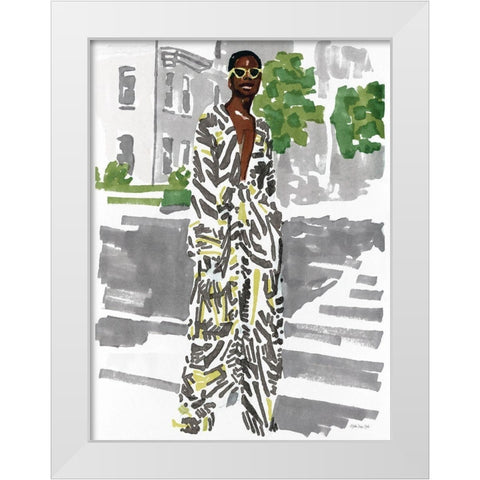 Fashion in the City 2 White Modern Wood Framed Art Print by Stellar Design Studio