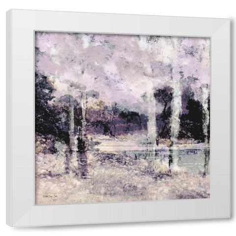 Marsh at Dusk White Modern Wood Framed Art Print by Stellar Design Studio