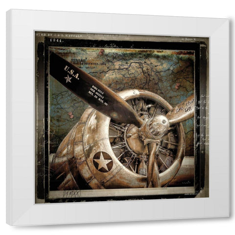 Wing and a Prayer White Modern Wood Framed Art Print by Sophie 6