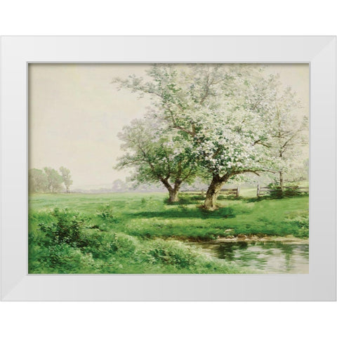The Dreamy Field White Modern Wood Framed Art Print by Seven Trees Design