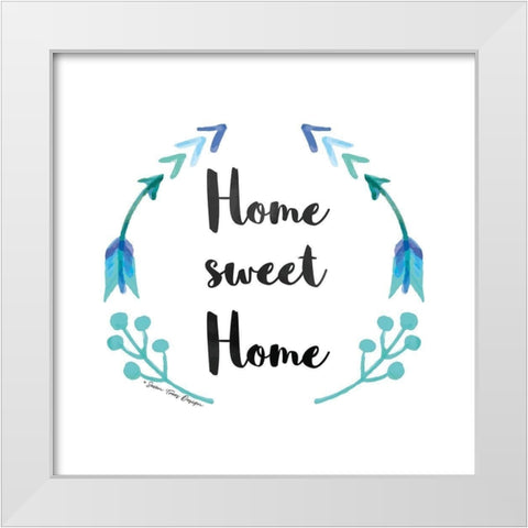 Home Sweet Home White Modern Wood Framed Art Print by Seven Trees Design
