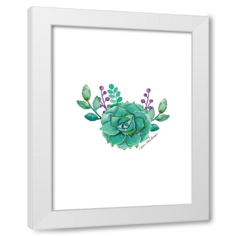 Succulent Plant II White Modern Wood Framed Art Print by Seven Trees Design
