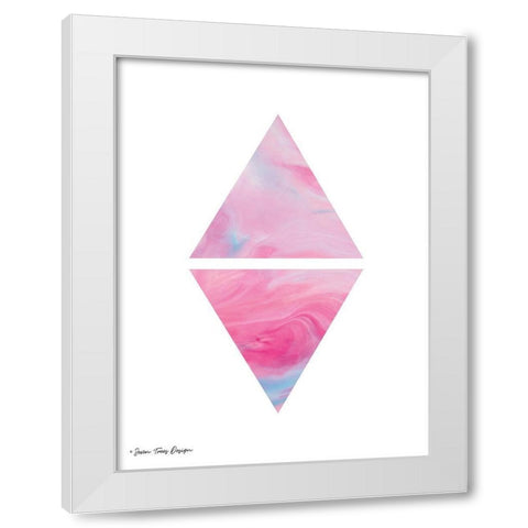 Marble Geometric II White Modern Wood Framed Art Print by Seven Trees Design