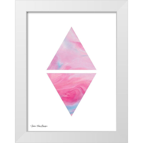 Marble Geometric II White Modern Wood Framed Art Print by Seven Trees Design