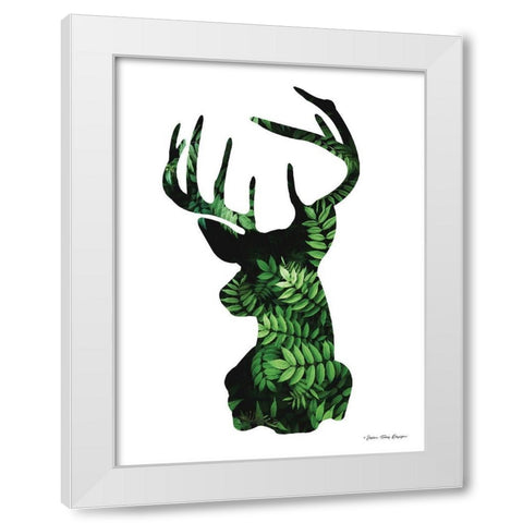 Forest Deer II White Modern Wood Framed Art Print by Seven Trees Design