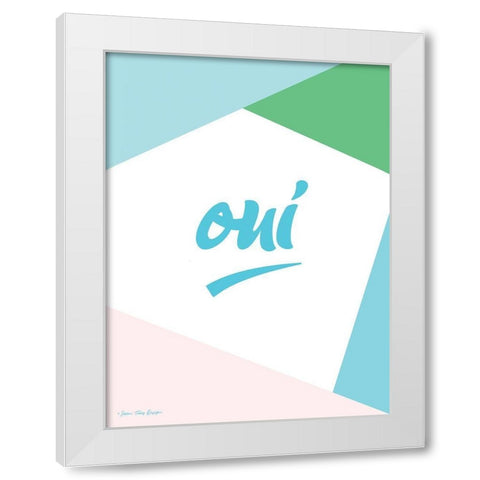 Oui I White Modern Wood Framed Art Print by Seven Trees Design