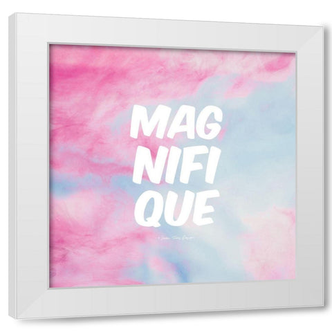 Magnifique White Modern Wood Framed Art Print by Seven Trees Design