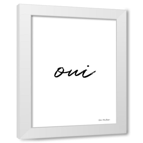 Oui II White Modern Wood Framed Art Print by Seven Trees Design